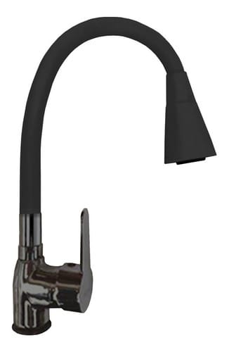 Monocomando Seul pico giratorio flex negra  [UM 1u | 12u]