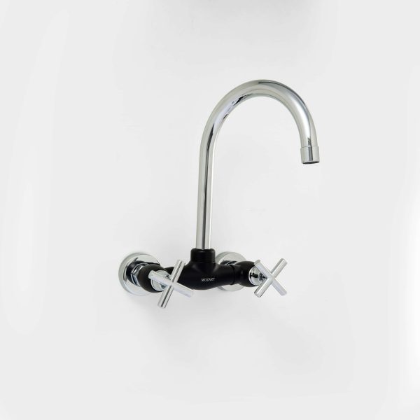 Mezcladora Pekin pared abs volante cruz pico J negra  [UM 1u | 20u]
