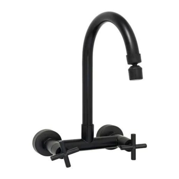 Mezcladora Texas pared volante cruz c/difusor movil negra  [UM 1u | 12u]