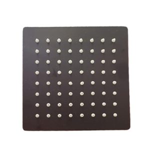 Flor ducha /lluvia 6" 150x150 cuadrada acero inoxidable negra  [UM 1u | 50u]