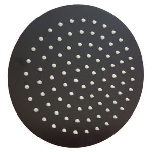 Flor ducha /lluvia 8" 200x200 acero inoxidable redonda negra  [UM 1u | 30u]