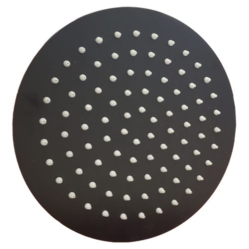 Flor ducha /lluvia 8″ 200×200 acero inoxidable redonda negra  [UM 1u | 30u]