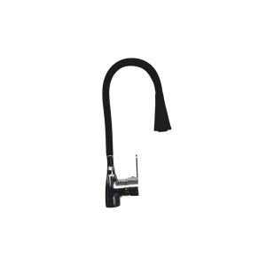 Monocomando Seul pico giratorio flex cromada negra  [UM 1u | 20u]
