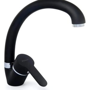 Monocomando Madrid cisne cocina mesada negra  [UM 1u | 20u]