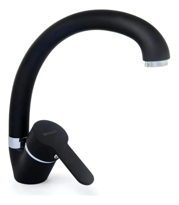 Monocomando Madrid cisne cocina mesada negra  [UM 1u | 20u]