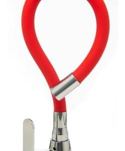 Monocomando Miami pico flexible mesada cromada roja  [UM 1u | 20u]