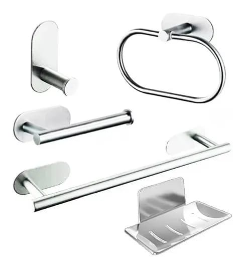Set baño 5 piezas London cromado  [UM 1u | 10u]