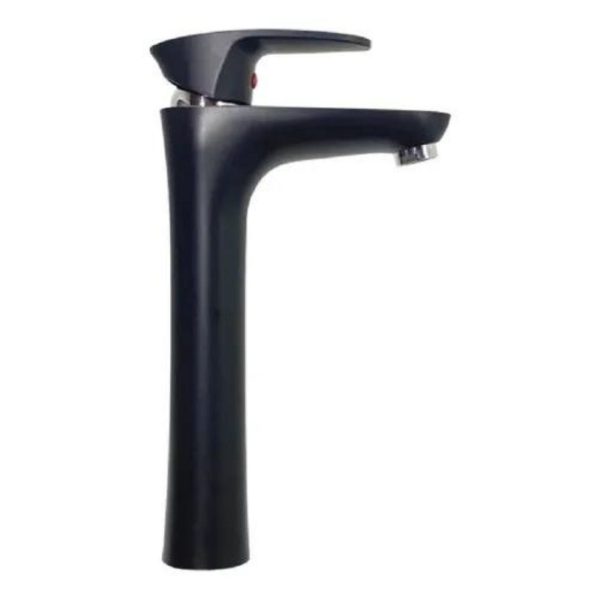 Lavatorio Doha abs pico alto 280mm recto negra  [UM 1u | 20u]
