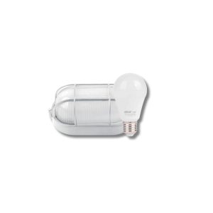 Tortuga ovalada c/lampara 13w Sica blanca  [UM 1u | 5u | 40u]