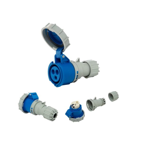 Toma industrial acople 2p + t 32a ip67  [UM 1u | 5u | 60u]