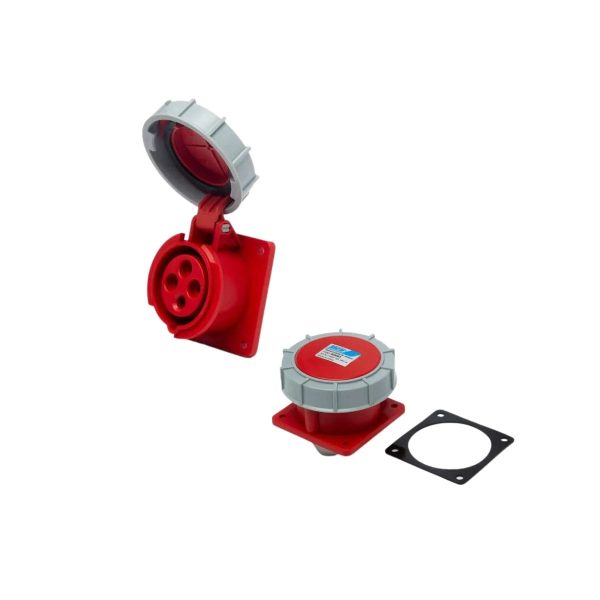 Toma industrial embutir 3p + t 32a ip67  [UM 1u | 5u | 60u]