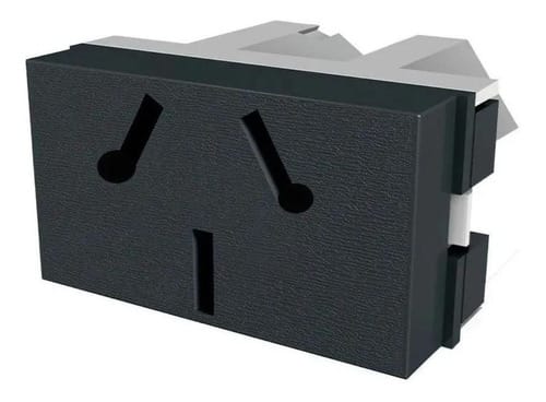 Modulo toma Platinum binorma negro  [UM 1u | 50u]