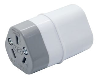 Ficha hembra c/neu salida longitudinal blanco  [UM 1u | 50u]