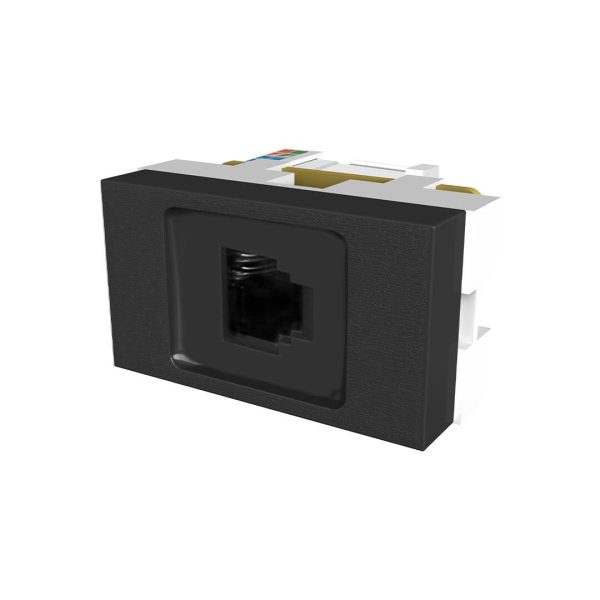 Toma telefono Rj 45 Platinum negro  [UM 1u]