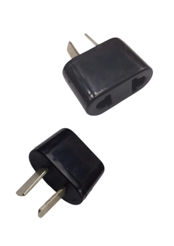 Adaptador americano/aleman p/plana negro  [UM 1u | 100u]