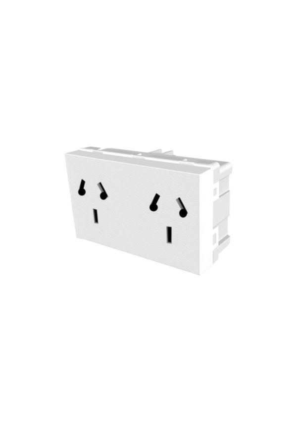 Modulo toma doble Verona apaisado binorma  [UM 1u | 30u | c360u ]