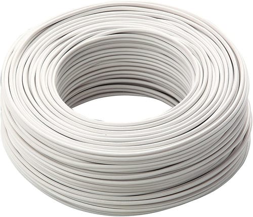 Cable economico unipolar 4mm blanco  [UM 1u ]