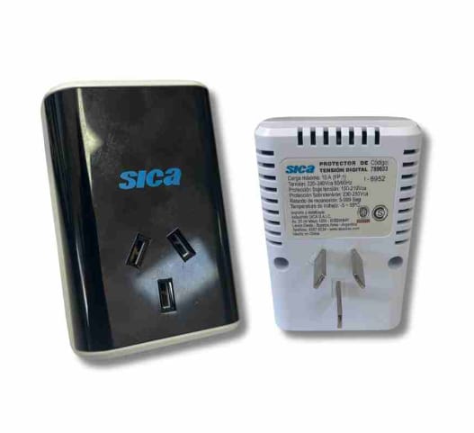 Protector de tension digital para enchufar Sica  [UM 1u | 10u | 80u]